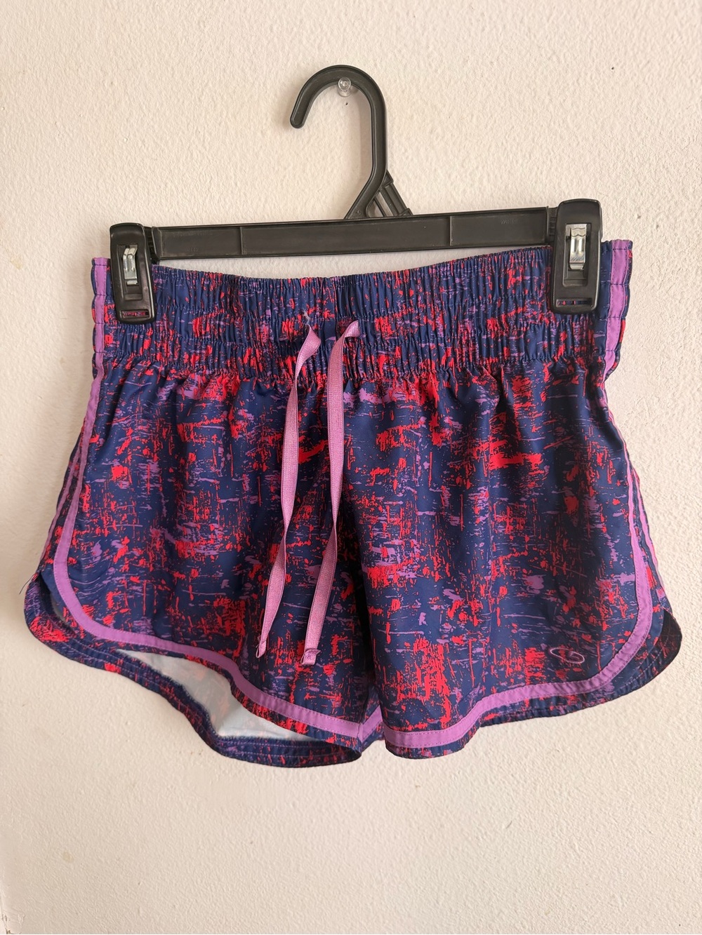 Champion Navy Athletic Shorts with Pink Trim
